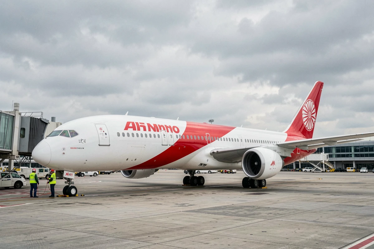 Boeing 787 Dreamliner d'Air India sur le tarmac d'un aéroport international, photo éditoriale pour illustrer un classement et une analyse de la compagnie aérienne