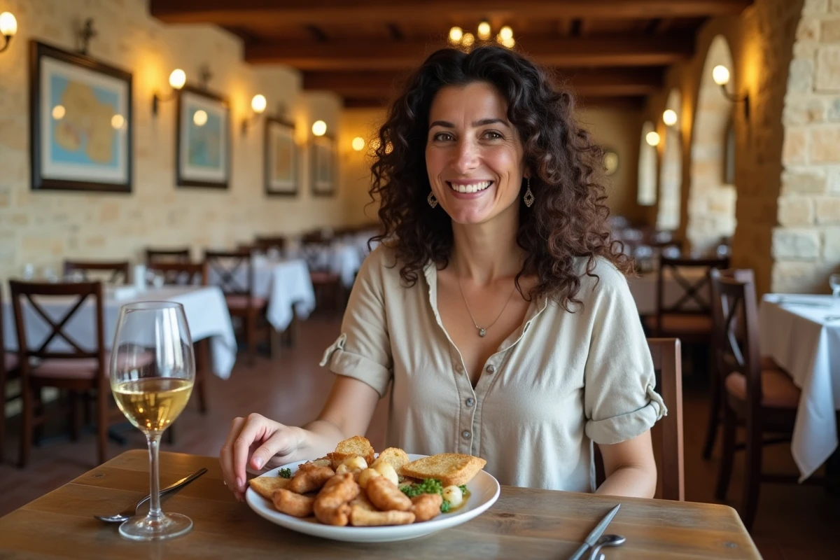 Femme savourant un repas traditionnel maltais dans un restaurant authentique de St Julian's